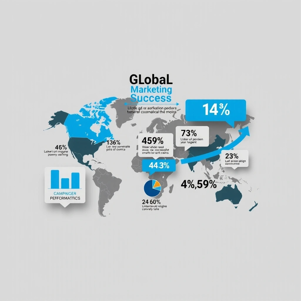 International marketing success visualization