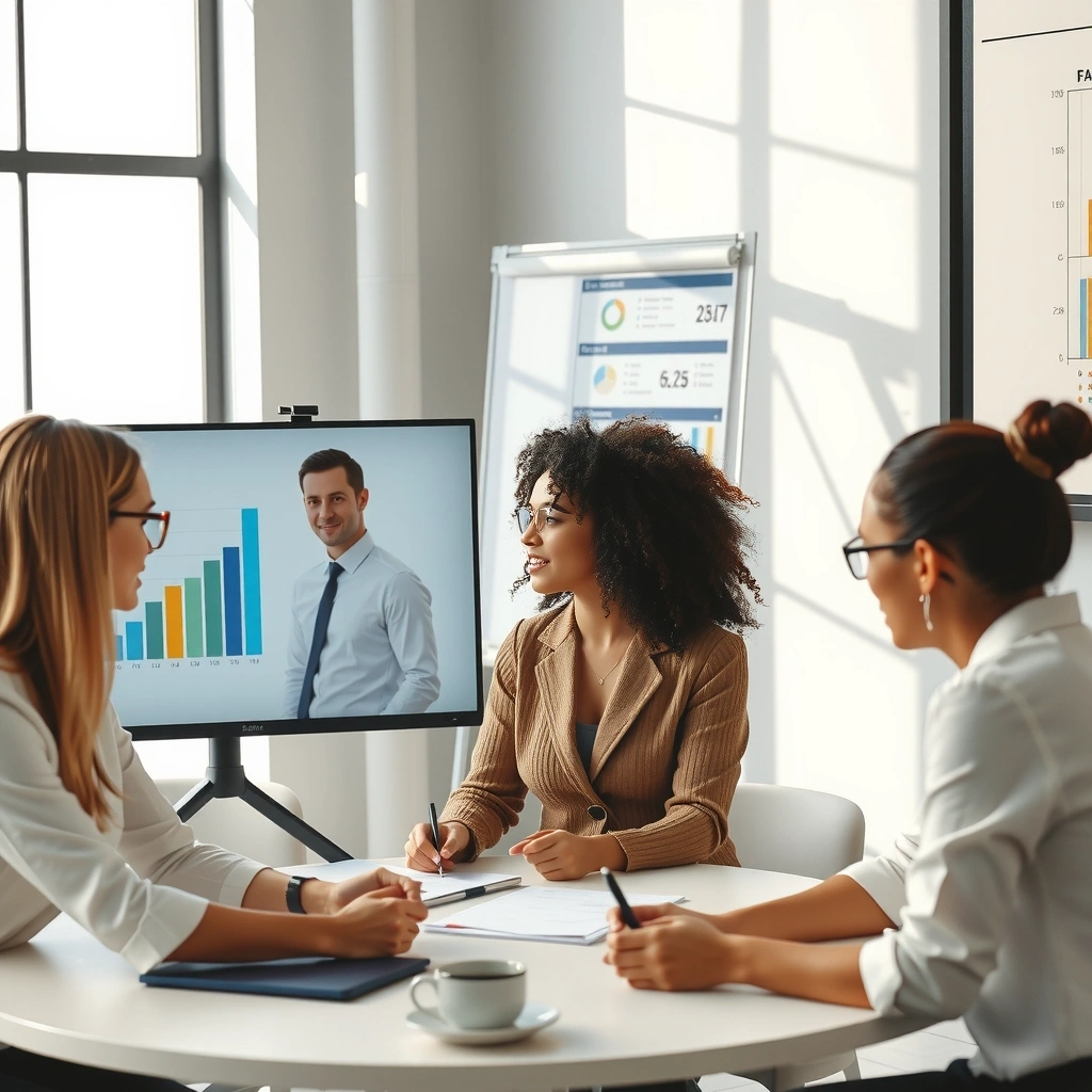 Professional marketing team collaborating